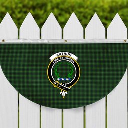ScotsTee Shop Scottish Arthur Crest Tartan Non-Pleated Fan Flag Bunting Banner