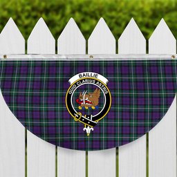 ScotsTee Shop Scottish Baillie Highland Society Modern Crest Tartan Non-Pleated Fan Flag Bunting Banner