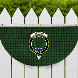 ScotsTee Shop Scottish Arthur Highland Society Crest Tartan Non-Pleated Fan Flag Bunting Banner