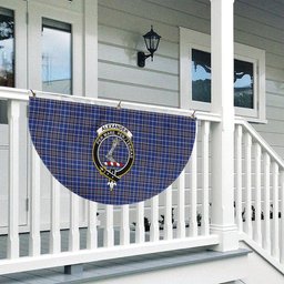 ScotsTee Shop Scottish Alexander of Menstry Ancient Crest Tartan Non-Pleated Fan Flag Bunting Banner
