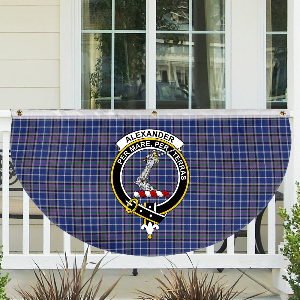 ScotsTee Shop Scottish Alexander of Menstry Ancient Crest Tartan Non-Pleated Fan Flag Bunting Banner