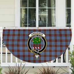 ScotsTee Shop Scottish Anderson Modern Crest Tartan Non-Pleated Fan Flag Bunting Banner