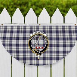 ScotsTee Shop Scottish Alexander of Menstry Dress Modern Crest Tartan Non-Pleated Fan Flag Bunting Banner