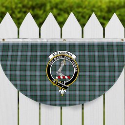 ScotsTee Shop Scottish Alexander of Menstry Hunting Crest Tartan Non-Pleated Fan Flag Bunting Banner