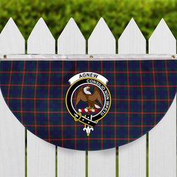 ScotsTee Shop Scottish Agnew Modern Crest Tartan Non-Pleated Fan Flag Bunting Banner