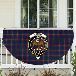 ScotsTee Shop Scottish Agnew Modern Crest Tartan Non-Pleated Fan Flag Bunting Banner