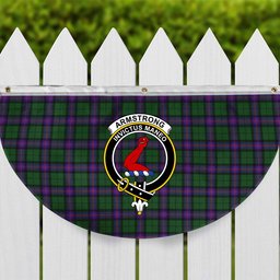 ScotsTee Shop Scottish Armstrong Modern Crest Tartan Non-Pleated Fan Flag Bunting Banner
