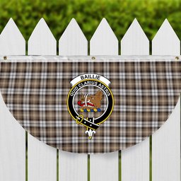 ScotsTee Shop Scottish Baillie Dress Modern Clan Crest Tartan Non-Pleated Fan Flag Bunting Banner