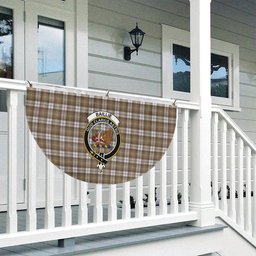 ScotsTee Shop Scottish Baillie Dress Ancient Clan Crest Tartan Non-Pleated Fan Flag Bunting Banner