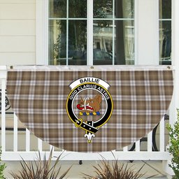 ScotsTee Shop Scottish Baillie Dress Ancient Clan Crest Tartan Non-Pleated Fan Flag Bunting Banner