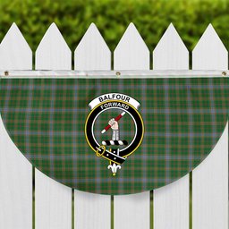 ScotsTee Shop Scottish Balfour Hunting Ancient Crest Tartan Non-Pleated Fan Flag Bunting Banner