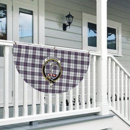 ScotsTee Shop Scottish Alexander of Menstry Dress Ancient Crest Tartan Non-Pleated Fan Flag Bunting Banner