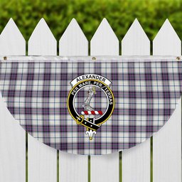 ScotsTee Shop Scottish Alexander of Menstry Dress Ancient Crest Tartan Non-Pleated Fan Flag Bunting Banner