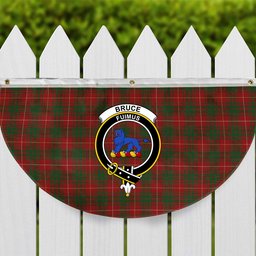 ScotsTee Shop Scottish Bruce Vestiarium Crest Tartan Non-Pleated Fan Flag Bunting Banner