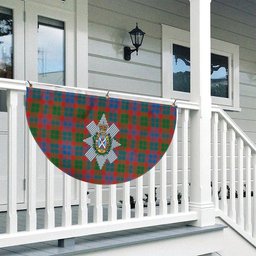 ScotsTee Shop Scottish Black Watch Pipe Band Ancient Crest Tartan Non-Pleated Fan Flag Bunting Banner