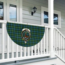 ScotsTee Shop Scottish Blair Ancient Crest Tartan Non-Pleated Fan Flag Bunting Banner