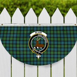 ScotsTee Shop Scottish Blair Ancient Crest Tartan Non-Pleated Fan Flag Bunting Banner