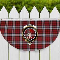 ScotsTee Shop Scottish Brodie Dress Crest Tartan Non-Pleated Fan Flag Bunting Banner