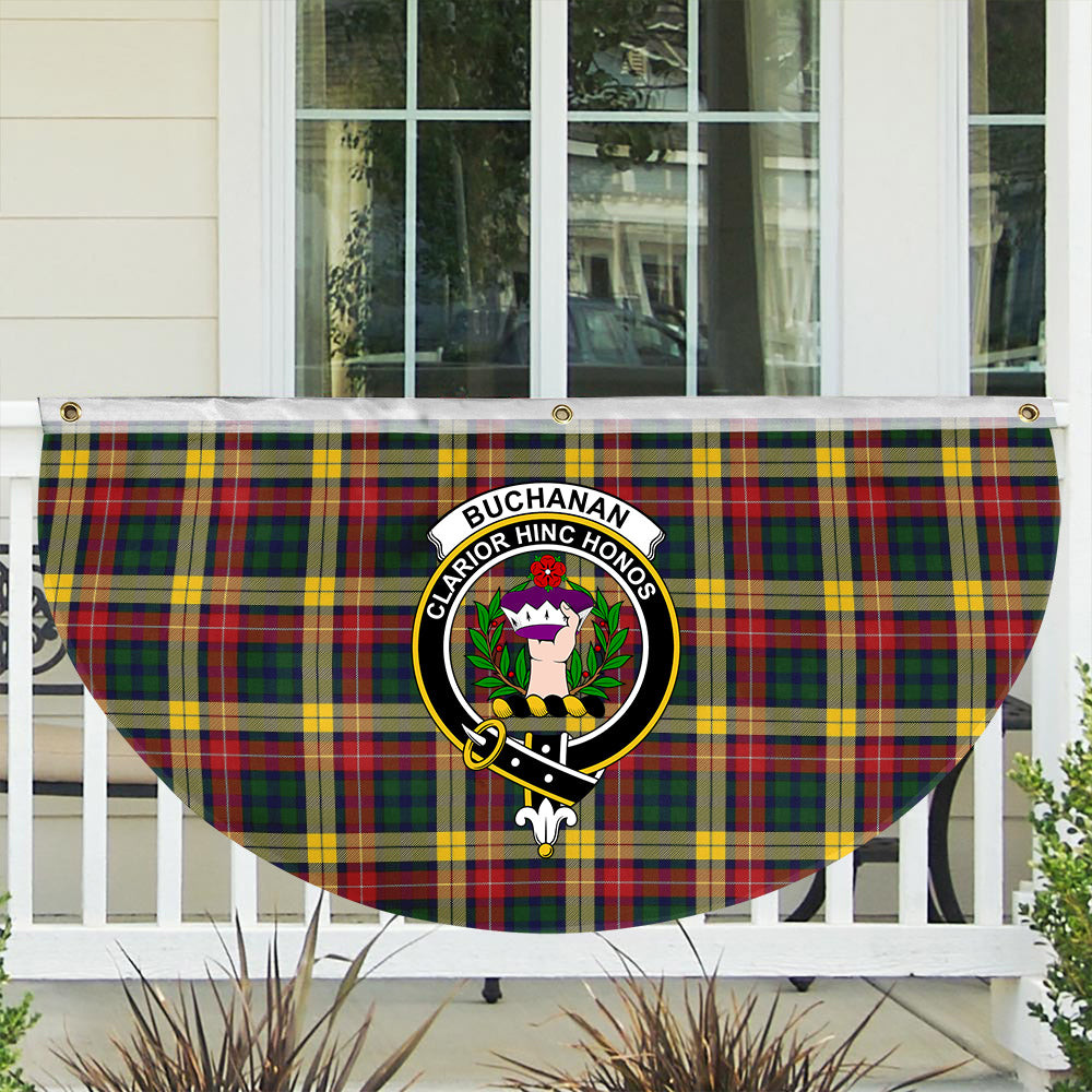 ScotsTee Shop Scottish Buchanan Crest Tartan Non-Pleated Fan Flag Bunting Banner
