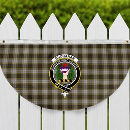 ScotsTee Shop Scottish Buchanan Dress Crest Tartan Non-Pleated Fan Flag Bunting Banner
