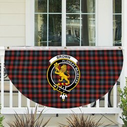 ScotsTee Shop Scottish Brown Ancient Crest Tartan Non-Pleated Fan Flag Bunting Banner
