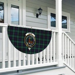 ScotsTee Shop Scottish Blair Modern Crest Tartan Non-Pleated Fan Flag Bunting Banner