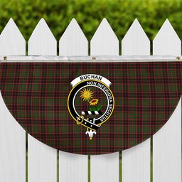 ScotsTee Shop Scottish Buchan Modern Crest Tartan Non-Pleated Fan Flag Bunting Banner
