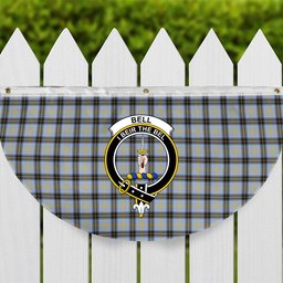 ScotsTee Shop Scottish Bell of the Borders SC Crest Tartan Non-Pleated Fan Flag Bunting Banner