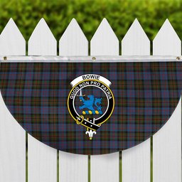 ScotsTee Shop Scottish Bowie Black Crest Tartan Non-Pleated Fan Flag Bunting Banner
