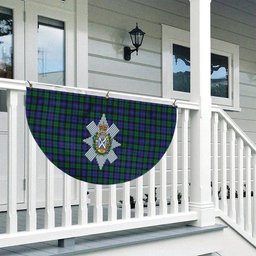 ScotsTee Shop Scottish Black Watch Modern Crest Tartan Non-Pleated Fan Flag Bunting Banner