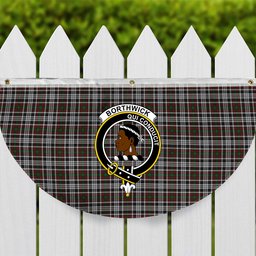 ScotsTee Shop Scottish Borthwick Dress Crest Tartan Non-Pleated Fan Flag Bunting Banner