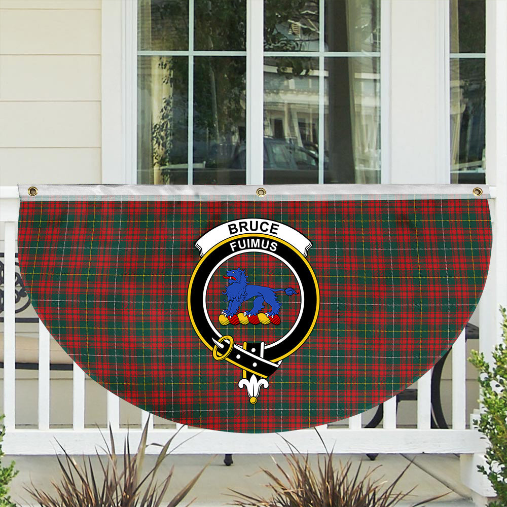 ScotsTee Shop Scottish Bruce Hunting Modern Crest Tartan Non-Pleated Fan Flag Bunting Banner