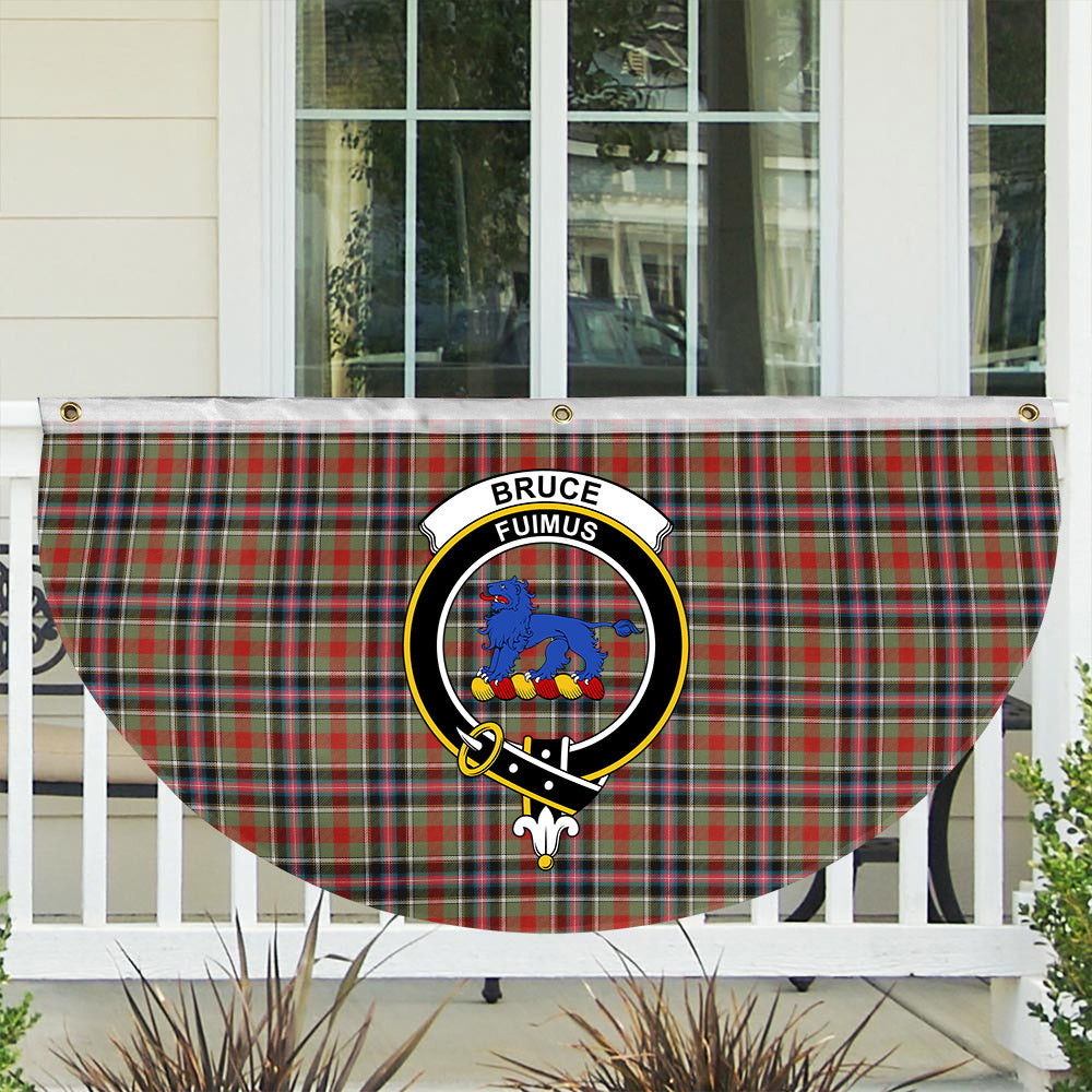 ScotsTee Shop Scottish Bruce of Kinnaird Ancient Crest Tartan Non-Pleated Fan Flag Bunting Banner