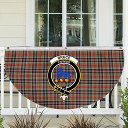 ScotsTee Shop Scottish Bruce of Kinnaird Ancient Crest Tartan Non-Pleated Fan Flag Bunting Banner