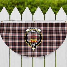 ScotsTee Shop Scottish Cameron of Erracht Dress Modern Crest Tartan Non-Pleated Fan Flag Bunting Banner