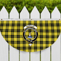 ScotsTee Shop Scottish Barclay Dress Modern Crest Tartan Non-Pleated Fan Flag Bunting Banner