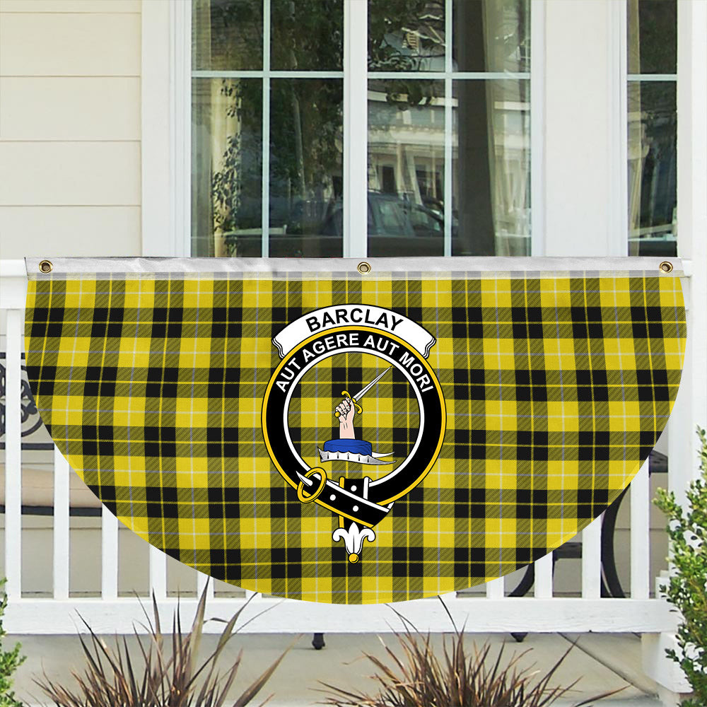 ScotsTee Shop Scottish Barclay Dress Modern Crest Tartan Non-Pleated Fan Flag Bunting Banner