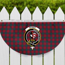 ScotsTee Shop Scottish Byres Crest Tartan Non-Pleated Fan Flag Bunting Banner