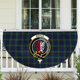 ScotsTee Shop Scottish Boyle Crest Tartan Non-Pleated Fan Flag Bunting Banner