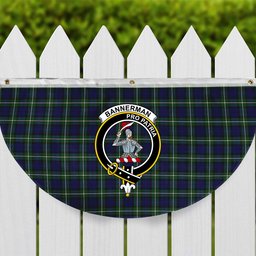 ScotsTee Shop Scottish Bannerman Crest Tartan Non-Pleated Fan Flag Bunting Banner