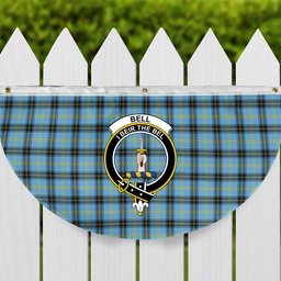ScotsTee Shop Scottish Bell of the Borders Modern Crest Tartan Non-Pleated Fan Flag Bunting Banner