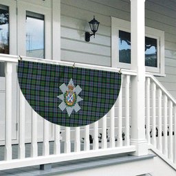 ScotsTee Shop Scottish Black Watch Coarse Kilt Ancient Crest Tartan Non-Pleated Fan Flag Bunting Banner