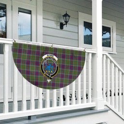 ScotsTee Shop Scottish Bowie Modern Crest Tartan Non-Pleated Fan Flag Bunting Banner
