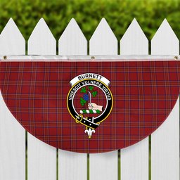 ScotsTee Shop Scottish Burnett of Leys Dress Crest Tartan Non-Pleated Fan Flag Bunting Banner