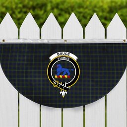 ScotsTee Shop Scottish Bruce of Crionaich Crest Tartan Non-Pleated Fan Flag Bunting Banner