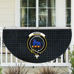 ScotsTee Shop Scottish Bruce of Crionaich Crest Tartan Non-Pleated Fan Flag Bunting Banner