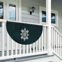 ScotsTee Shop Scottish Black Watch #3 Modern Crest Tartan Non-Pleated Fan Flag Bunting Banner
