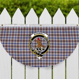 ScotsTee Shop Scottish Boswell Crest Tartan Non-Pleated Fan Flag Bunting Banner