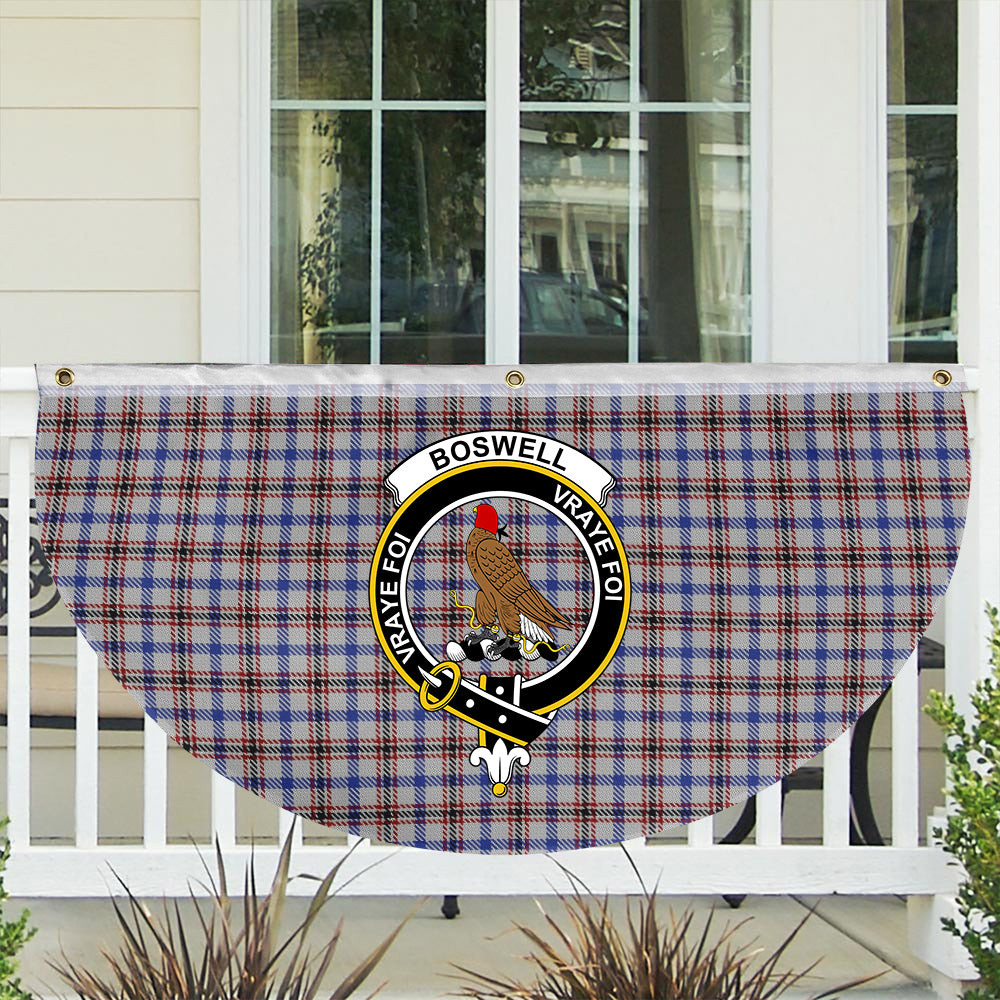 ScotsTee Shop Scottish Boswell Crest Tartan Non-Pleated Fan Flag Bunting Banner