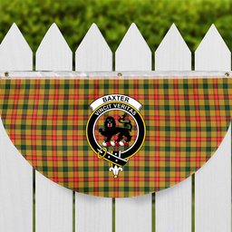 ScotsTee Shop Scottish Baxter SC Crest Tartan Non-Pleated Fan Flag Bunting Banner